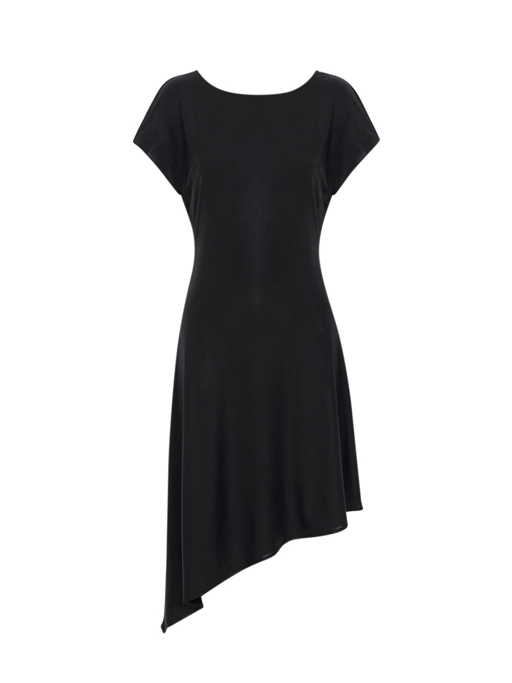 Shimmer-Knit-Asymmetric-Dress-Black-01