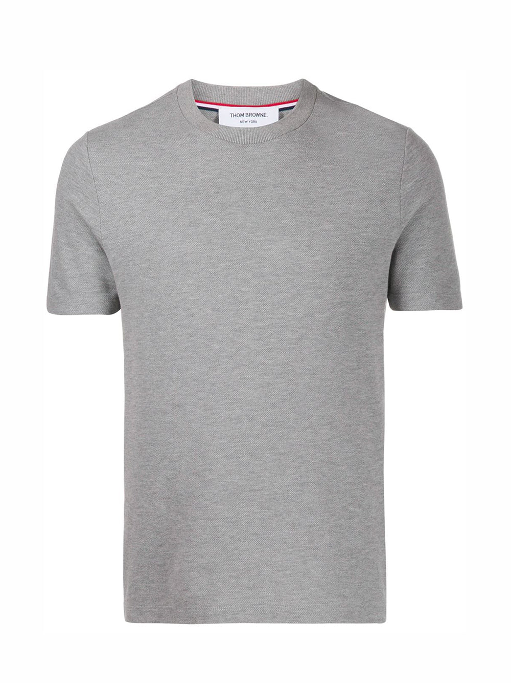 Short Sleeve Tee W/ Engineered 4 Bar Stripe In Classic Pique (Light Grey)