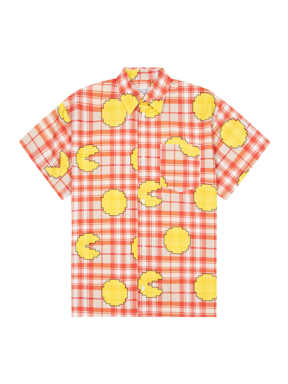 Short Sleeves Printed Shirt 02 (Red Check)