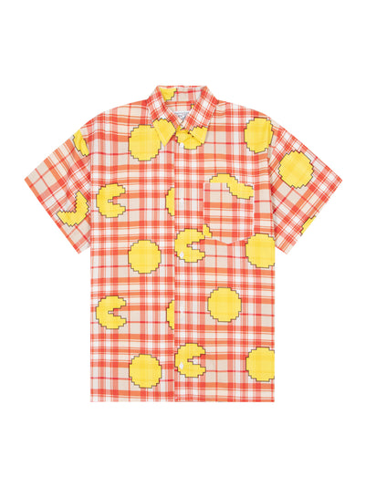 Short Sleeves Printed Shirt 02 (Red Check)