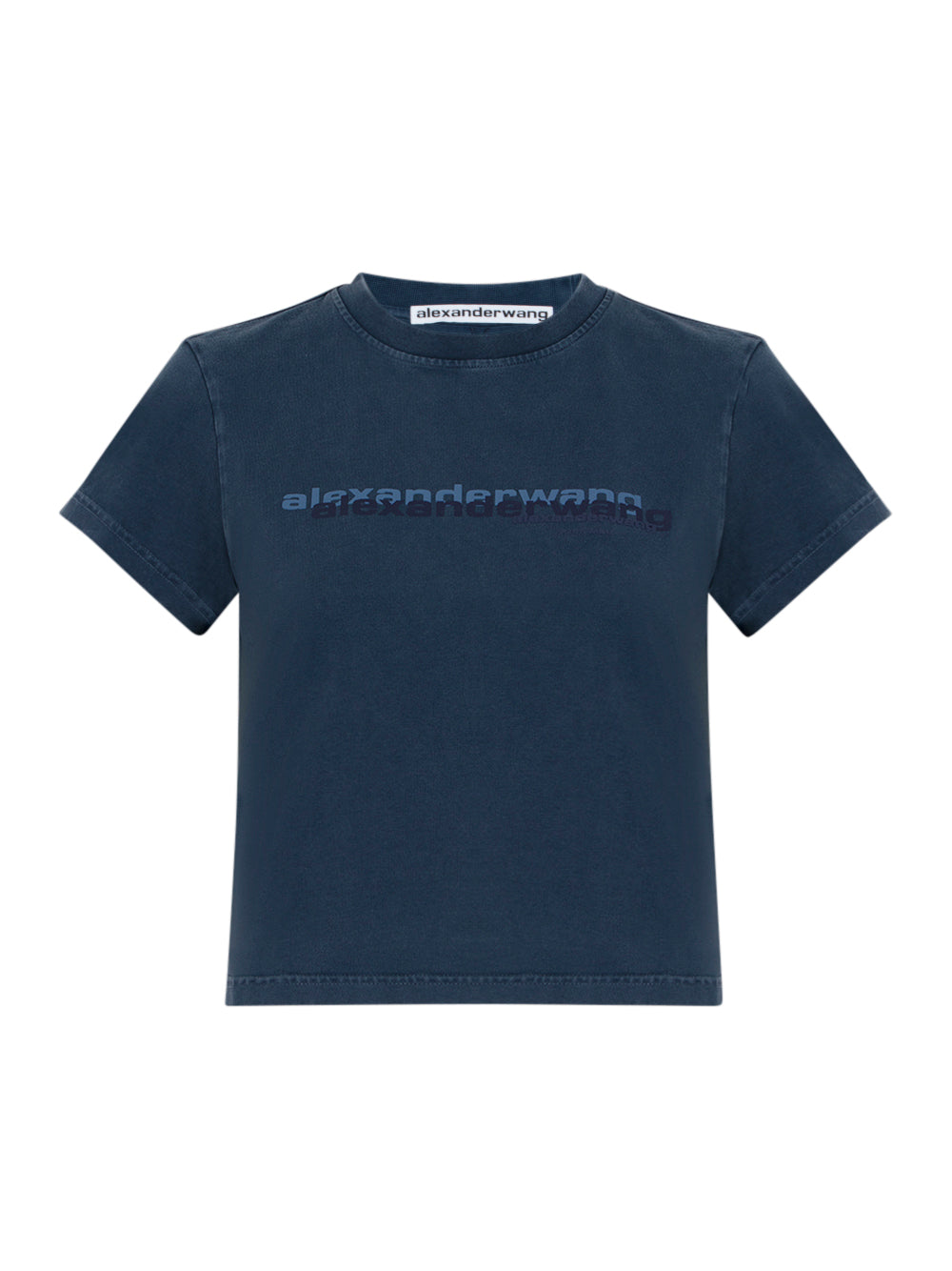 Shrunken Logo Tee (Washed Navy)
