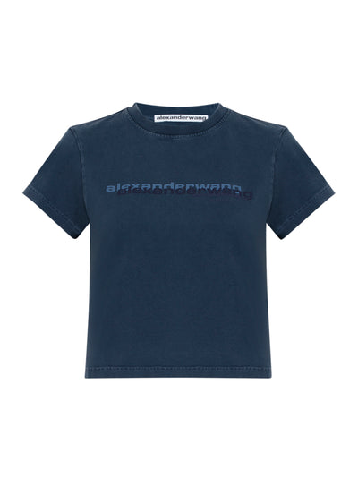 Shrunken Logo Tee (Washed Navy)
