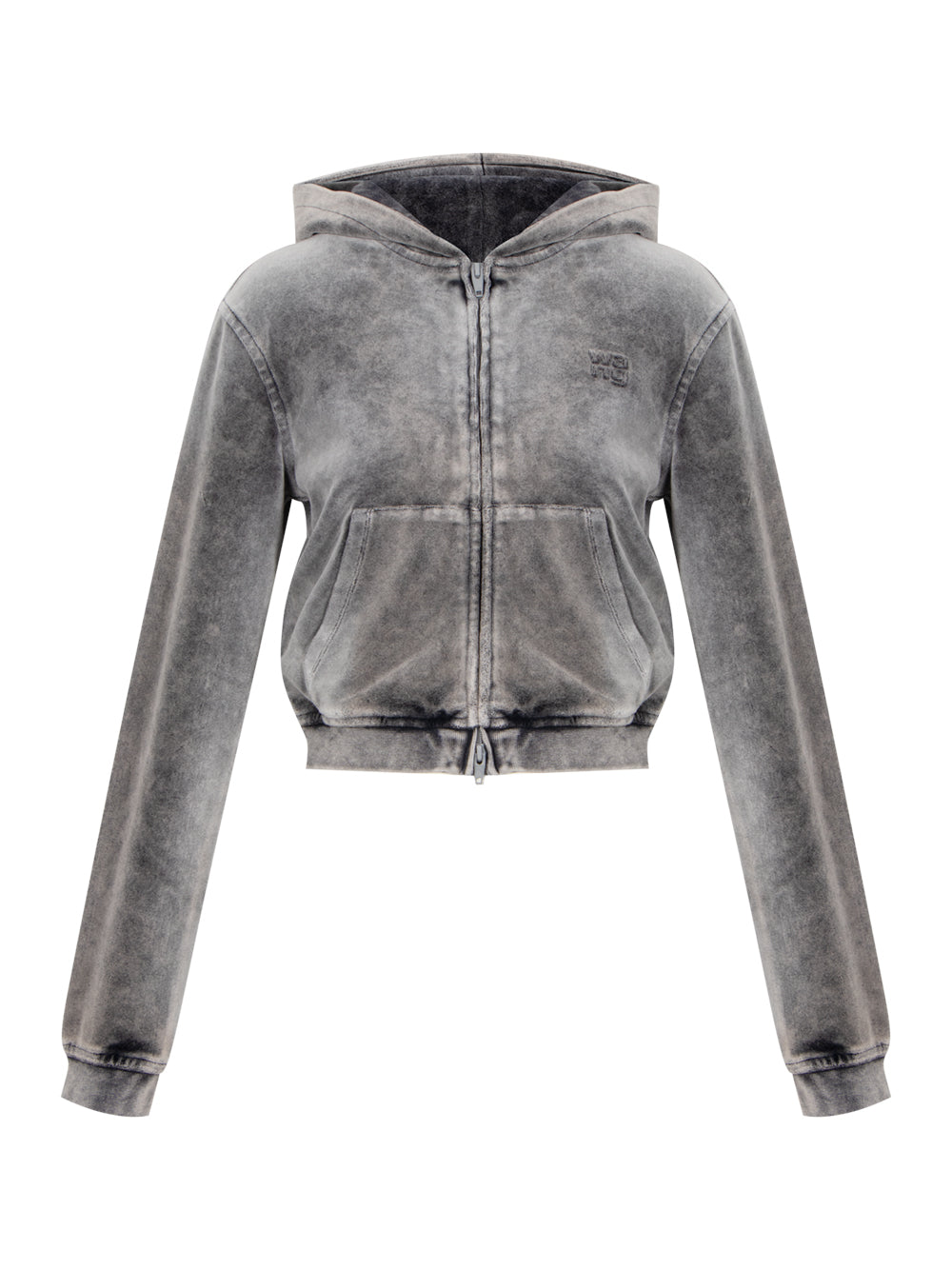 Shrunken Zip-Up Hoodie (Washed Feather)