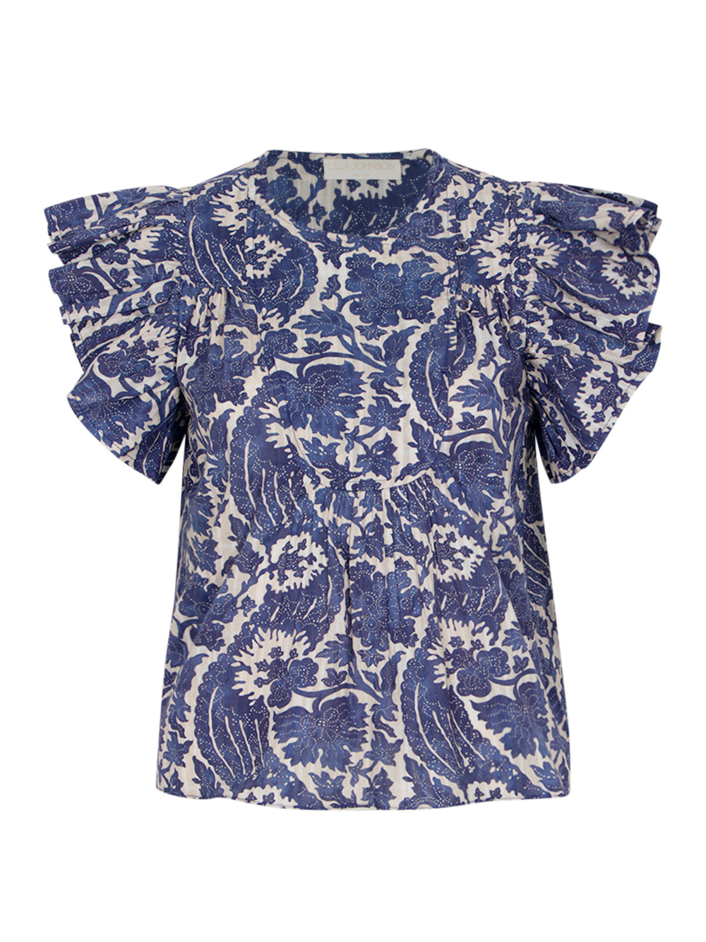 Sienna Flutter Sleeve Top (Ocean)