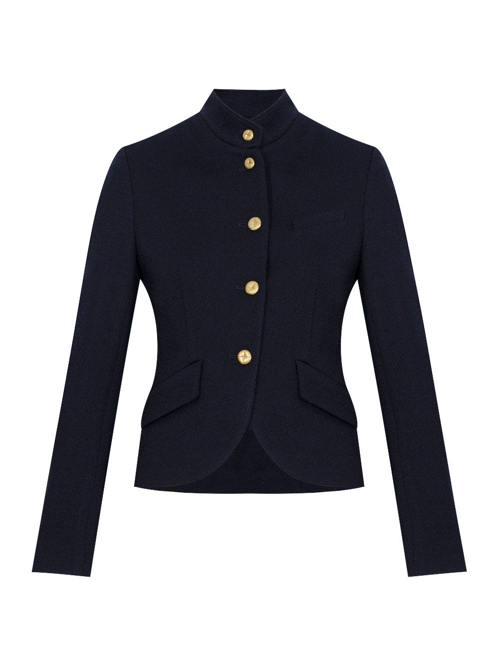 Slade Cropped Textured Blazer (Navy)