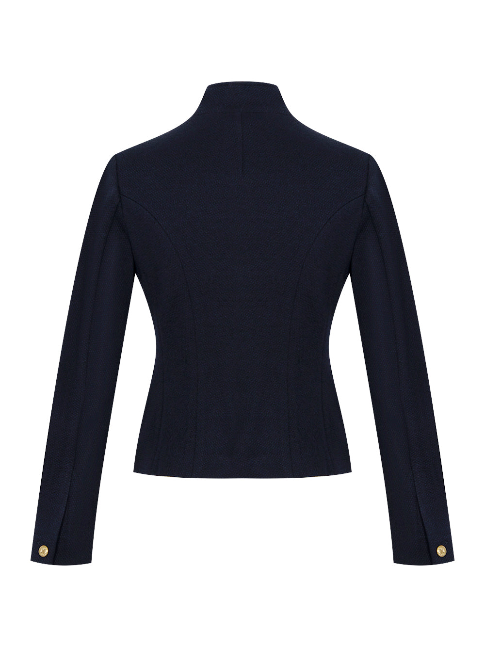 Slade Cropped Textured Blazer (Navy)