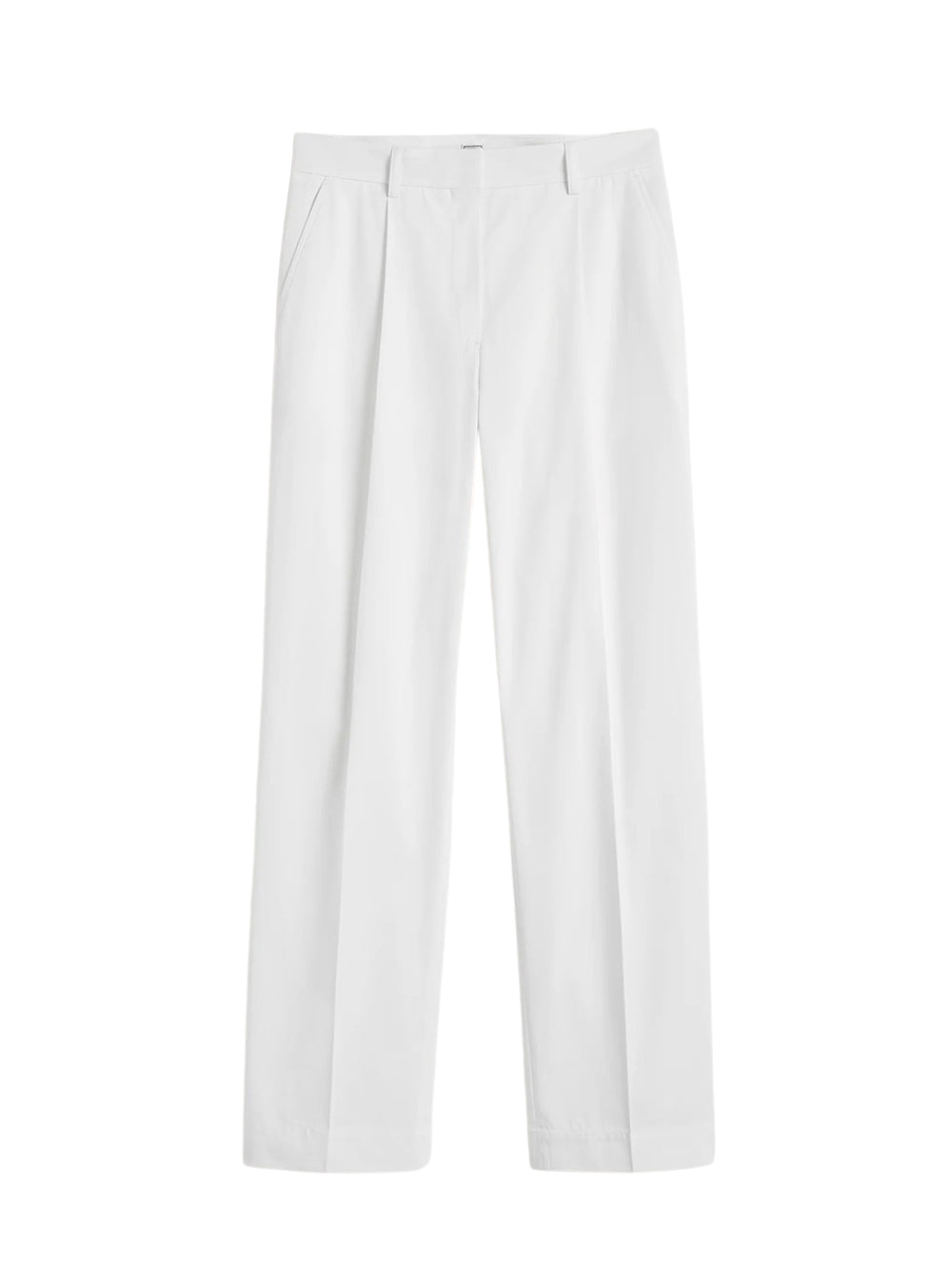 Slanted Pocket Trousers (White)