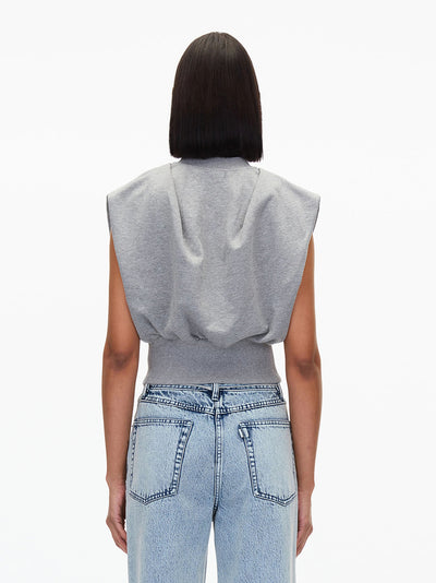 Sleeveless French Terry Top (Grey Melange)