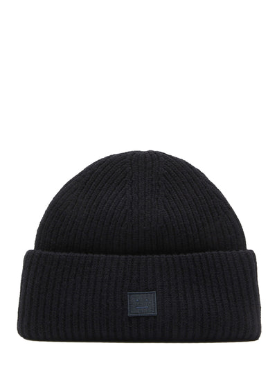 Small Face Logo Beanie (Black)