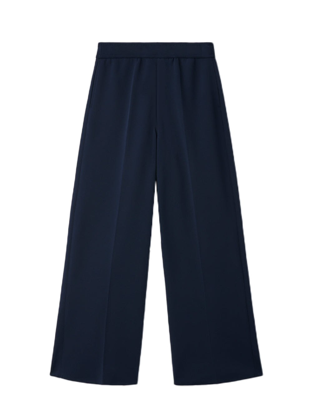 Soft Milan Semi Wide Pants (Navy)