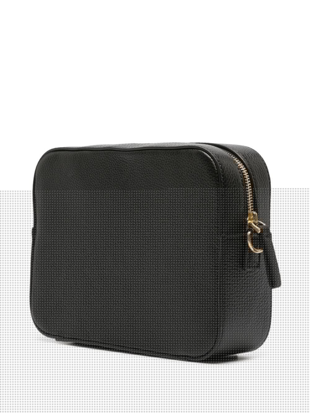 Soft Pebble Grain 4-Bar Small Camera Bag (Black)