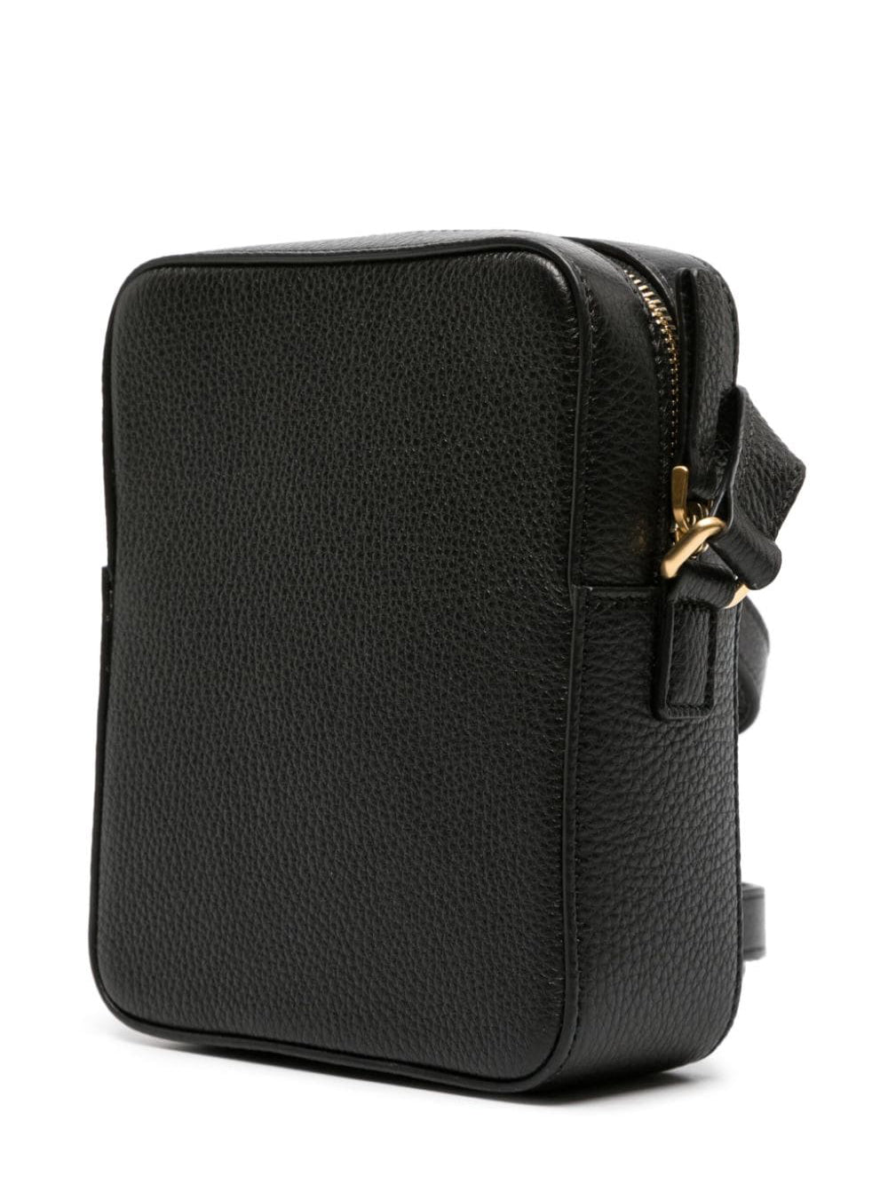 Soft Pebble Grain 4-Bar Vertical Camera Bag (Black)