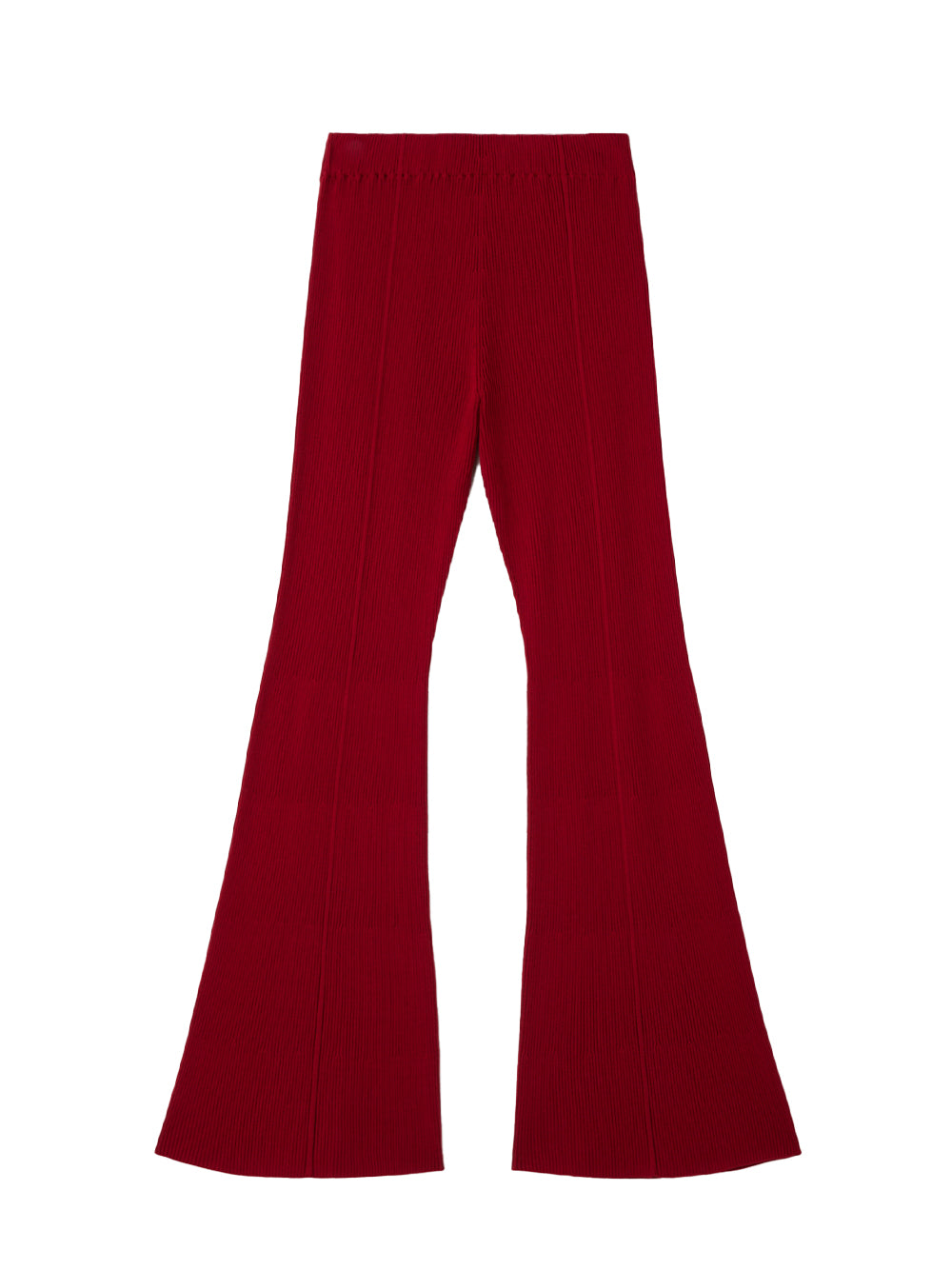 Soft Portrait Tight Flare Pants (Maroon Red)