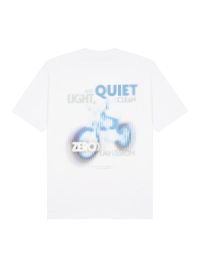 Bike Silhouette Graphic T-Shirt (White)