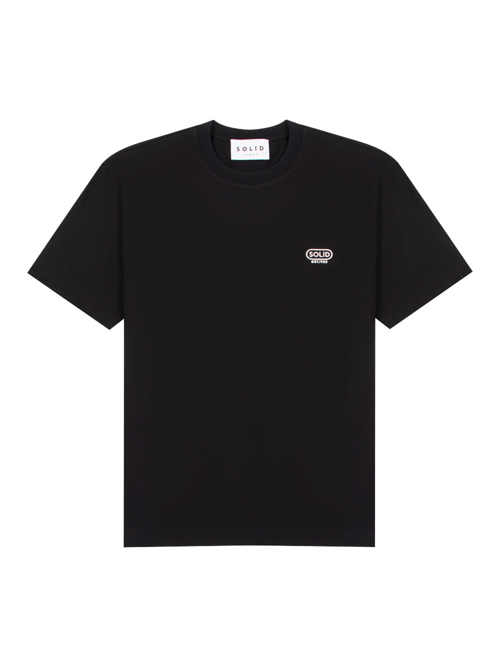 Embroidery Round Logo T-Shirt (Black)