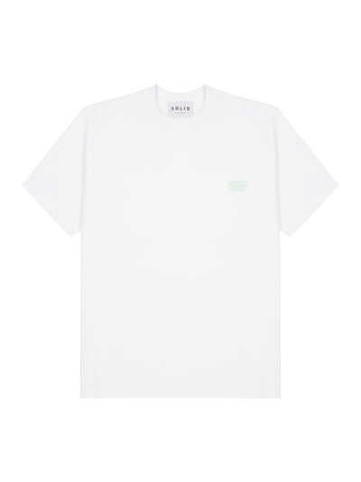 Embroidery Round Logo T-Shirt (White)