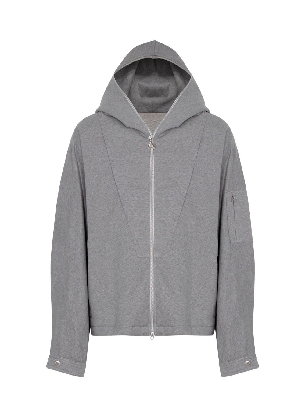 Hoodie Full Zip-Up Jacket (Grey)