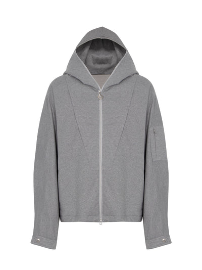 Hoodie Full Zip-Up Jacket (Grey)