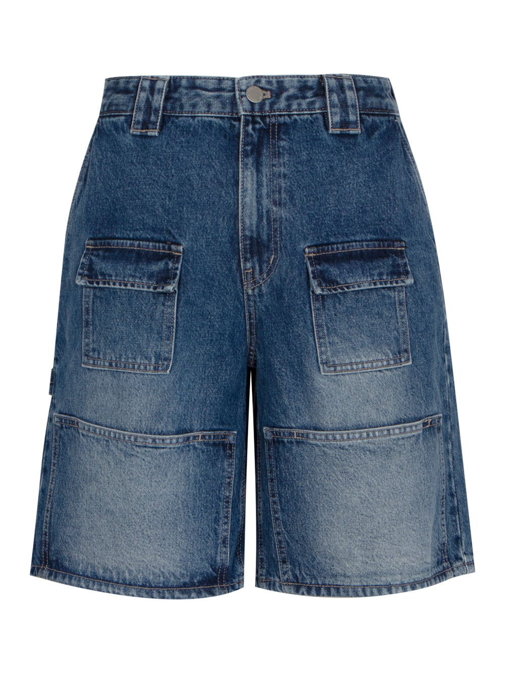 Pocket Denim Shorts (Blue)