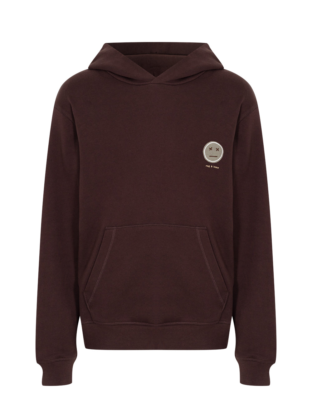 Sour Face Embroidered Hoodie (Brown Multi)