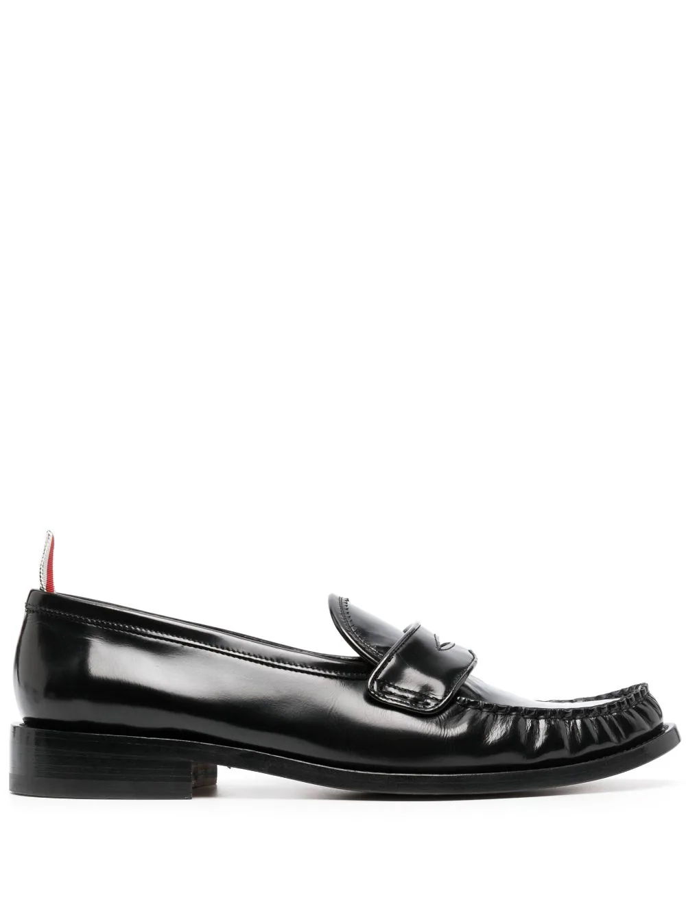 Spazzolato Pleated Varsity Loafers (Black)