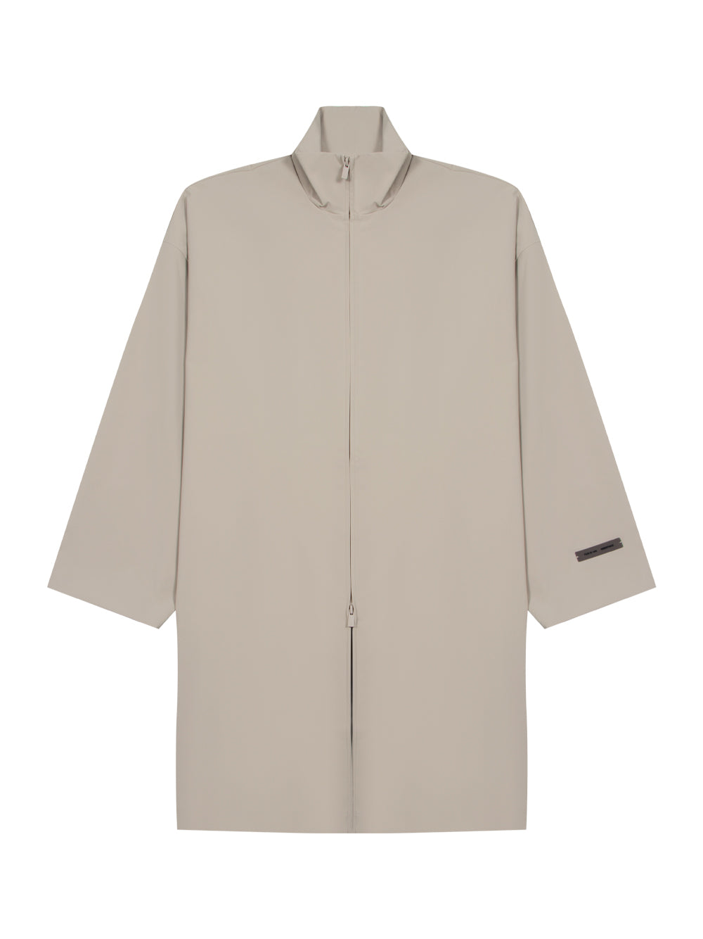 Sporty Nylon Long Zip Up Jacket (Timber)