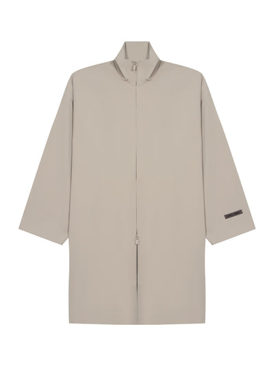 Sporty Nylon Long Zip Up Jacket (Timber)