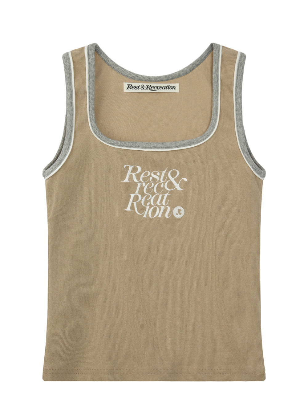 Square Neck Sleeveless (Beige)