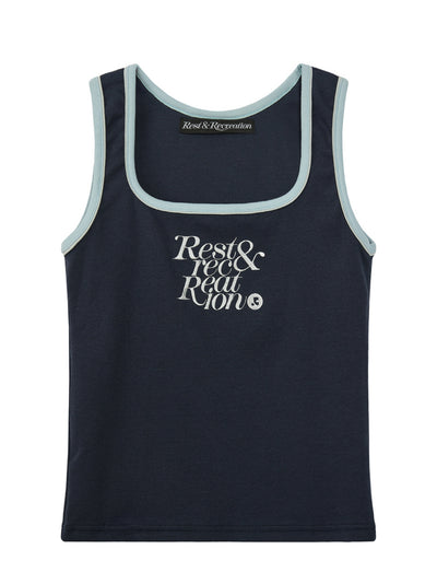 Square Neck Sleeveless (Navy)