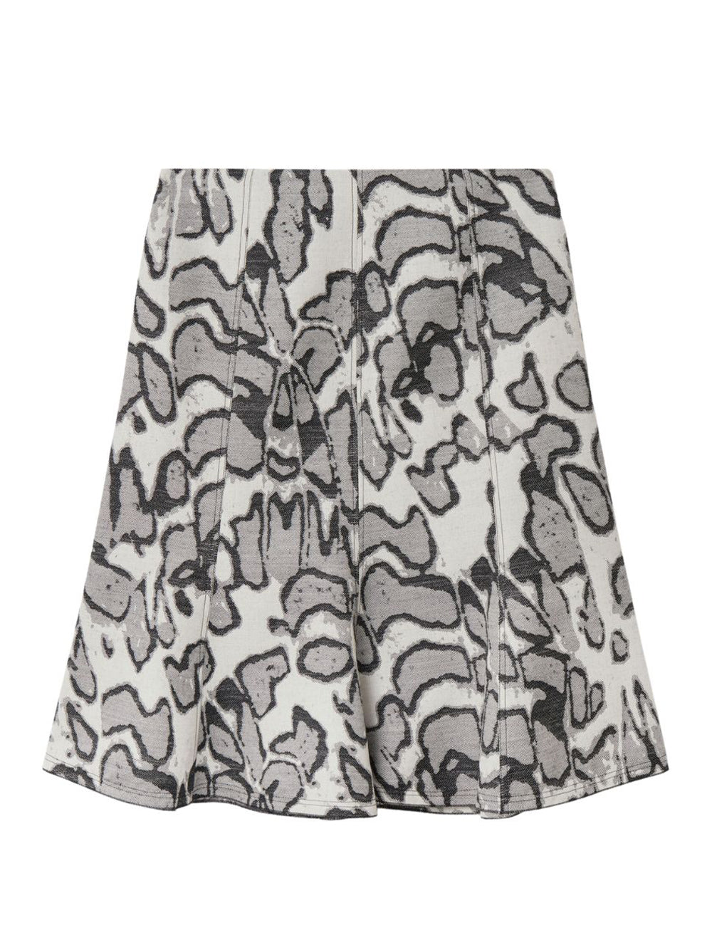 Stella-McCartney-Abstract-Moth-Jacquard-Belted-Skirt-Grey-1