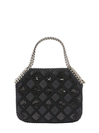 Stella-McCartney-Falabella-Checked-Sequin-Embroidery-Evening-Tote-Bag-Black-3
