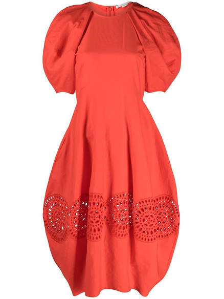 Broderie Anglaise Dress (Red)