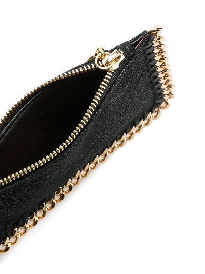 Falabella Card Case with Gold Color Chain (Black)