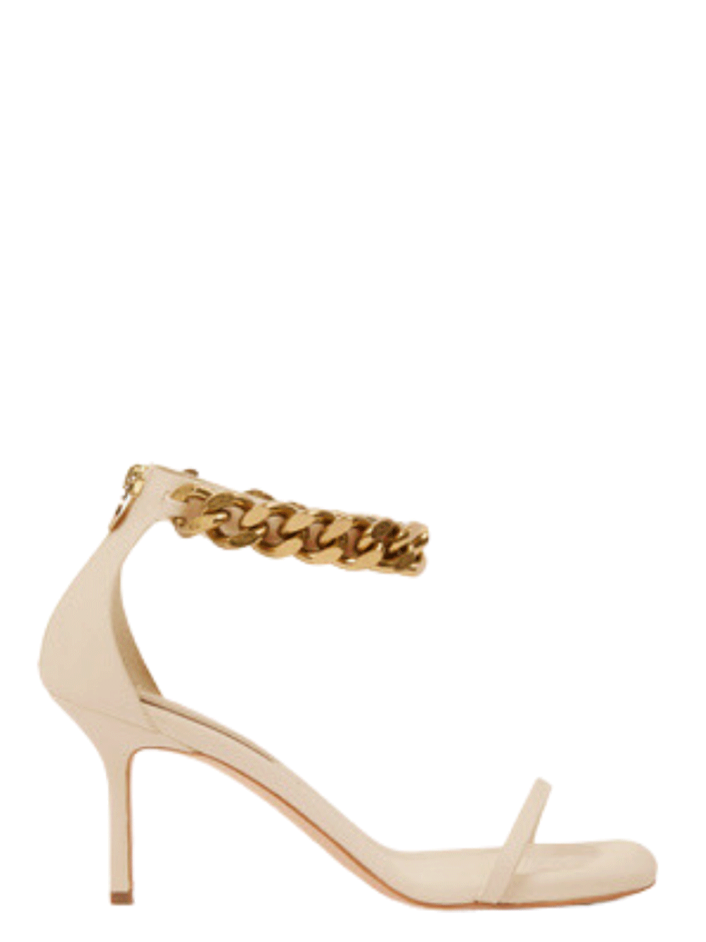 Falabella Chain-Link 80 mm Sandals (Beige)