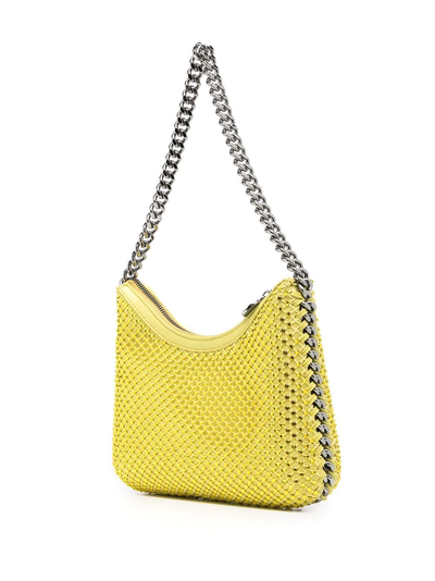 Stella McCartney Falabella Crystal Mesh Mini Tote Bag Oxide Yellow 3