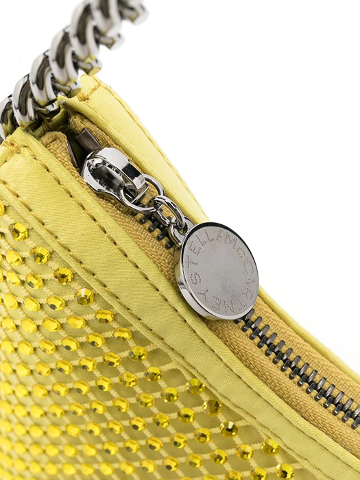 Stella McCartney Falabella Crystal Mesh Mini Tote Bag Oxide Yellow 4