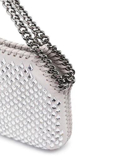 Stella McCartney Falabella Crystal Mesh Mini Tote Bag Silver 4