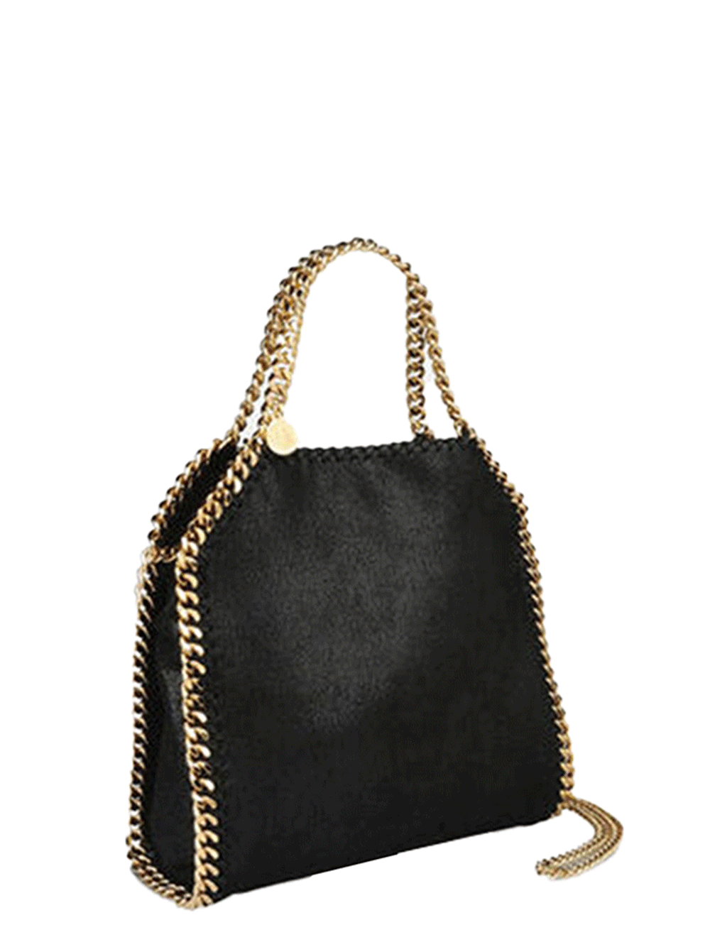 Stella McCartney Falabella Mini Tote Bag with Gold Color Chain Black 1