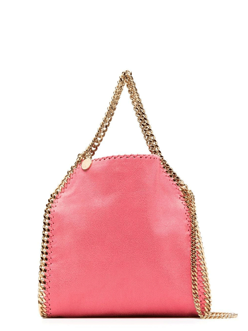 Stella McCartney Falabella Mini Tote Bag with Gold Color Chain Pink 1