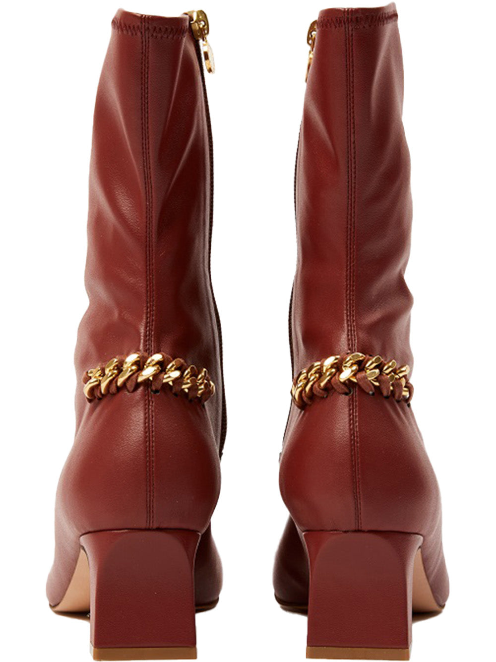 Falabella Stretch Ankle Boots (Red)