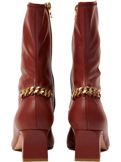 Falabella Stretch Ankle Boots (Red)
