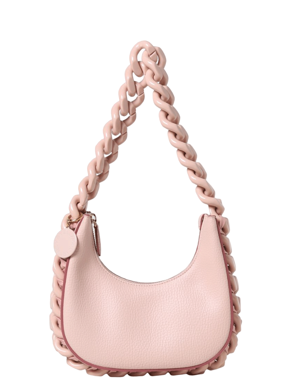 Frayme Mini Zipped Shoulder Bag (Rose Pink)