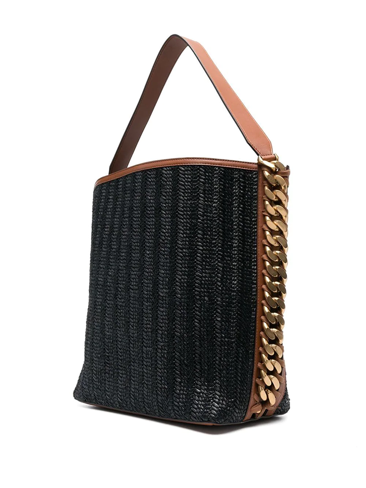 Frayme Raffia Tote Bag (Black)