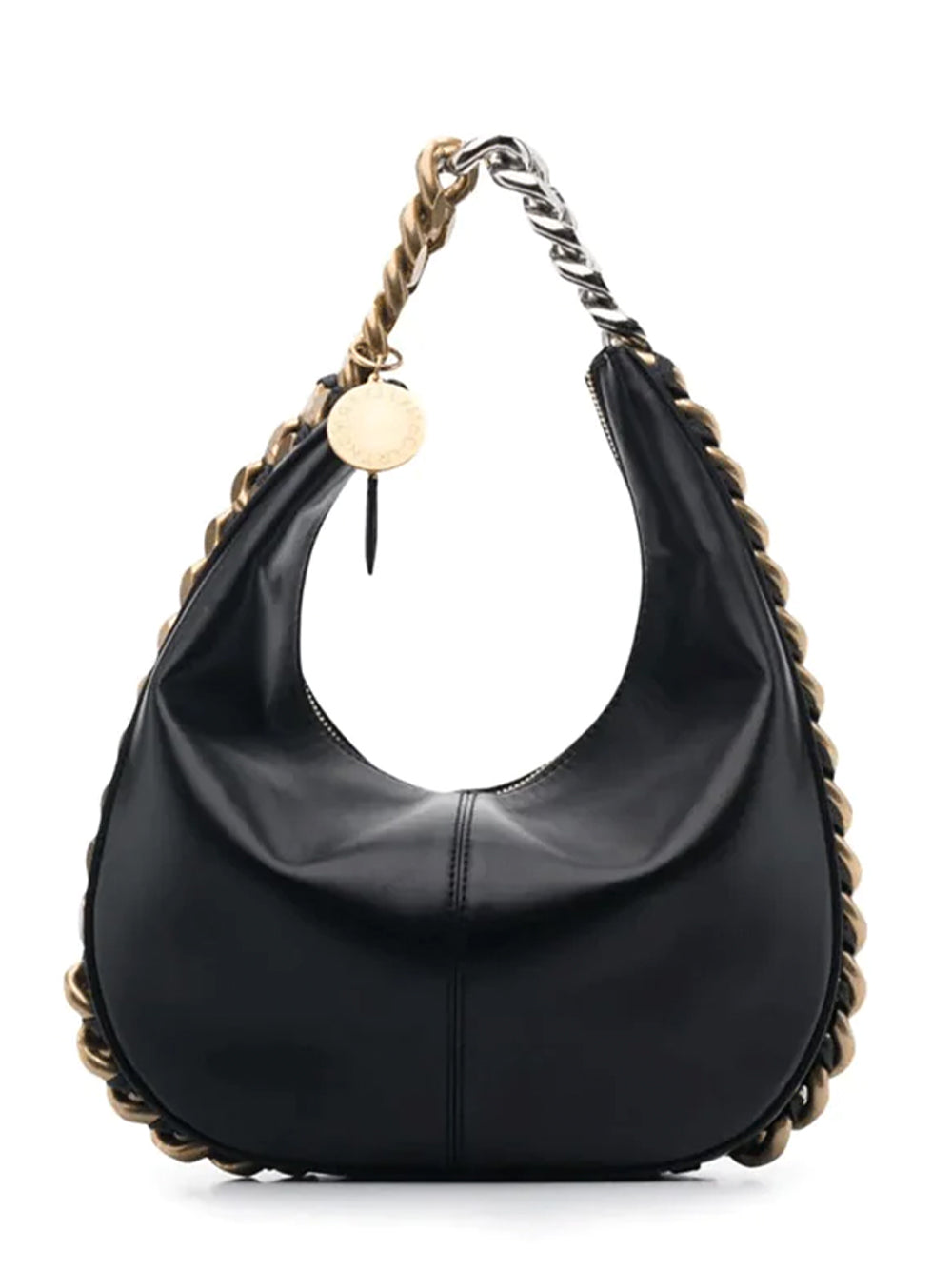 Frayme Small Zipped Shoulder Bag (Black)