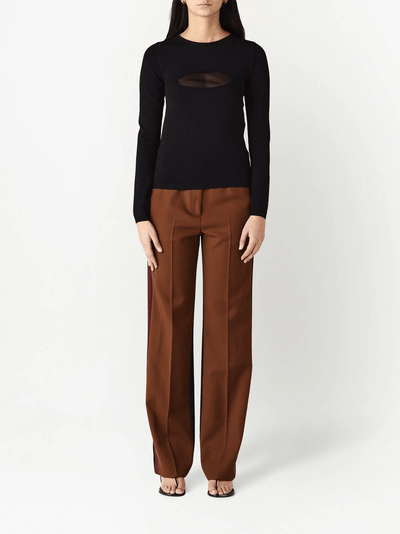 'Levels of Transparency' Knit Top (Black)