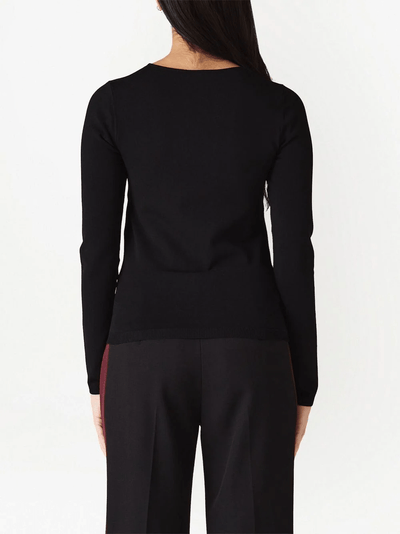 'Levels of Transparency' Knit Top (Black)