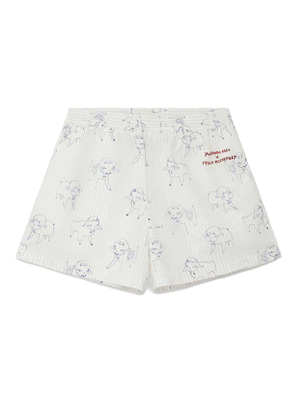 Sheep Can Never Sleep Print Shorts (White)