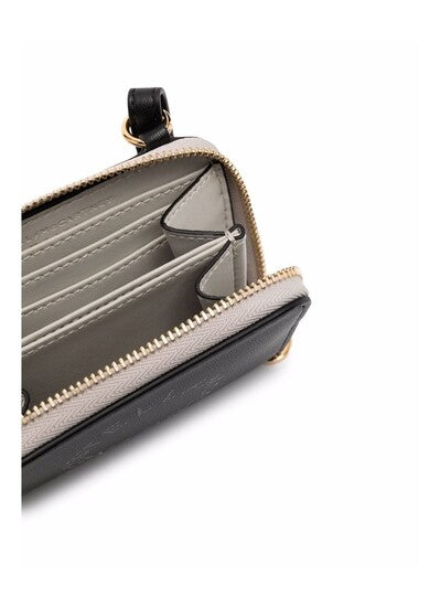 Stella McCartney Stella Logo Card Holder Bicolor with Strap Black White 3