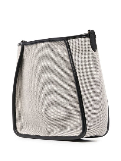 Stella Logo Cotton Canvas Shoulder Bag (Grey)