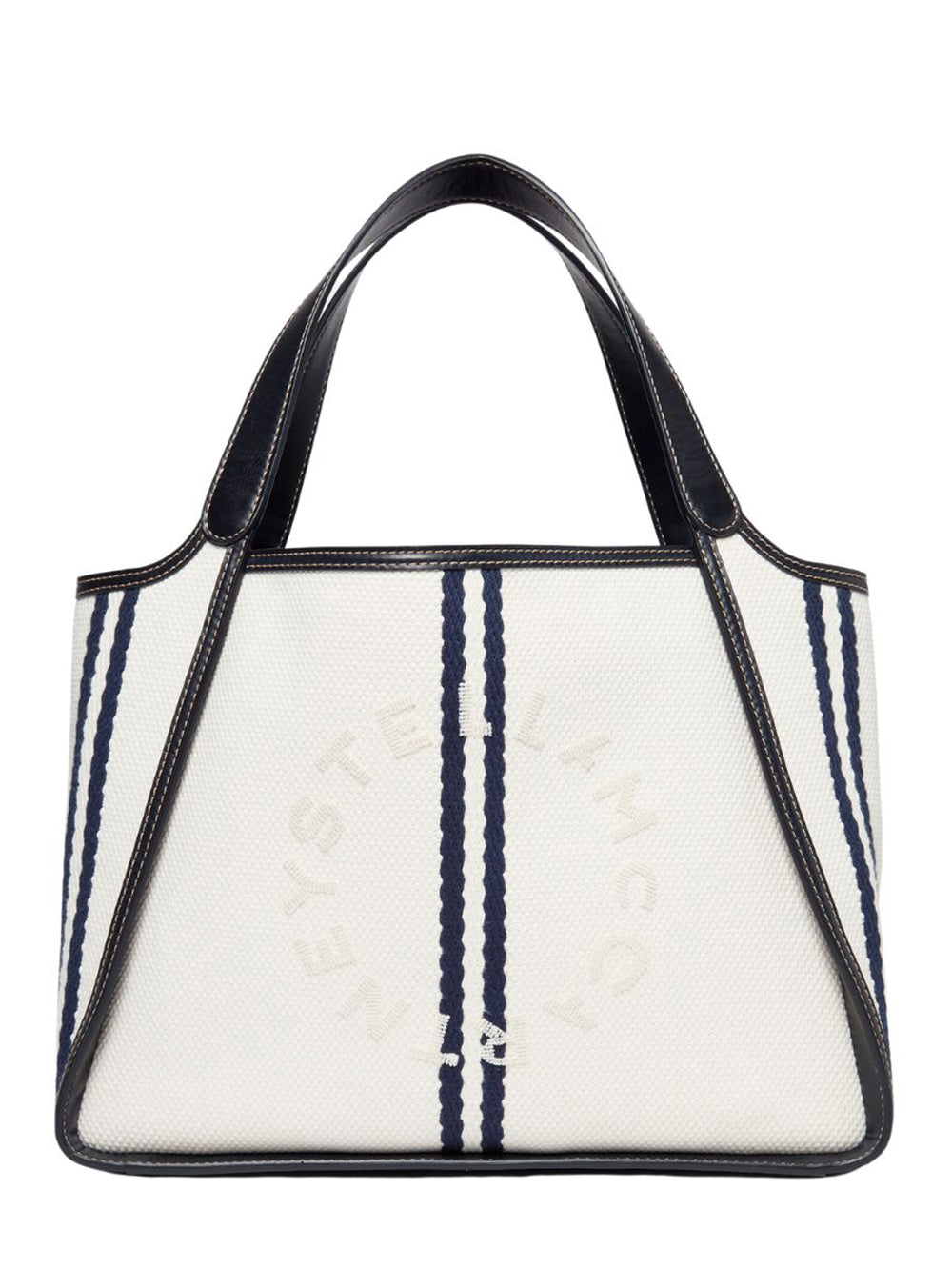 Logo Ryder Striped Tote (White/Ink)
